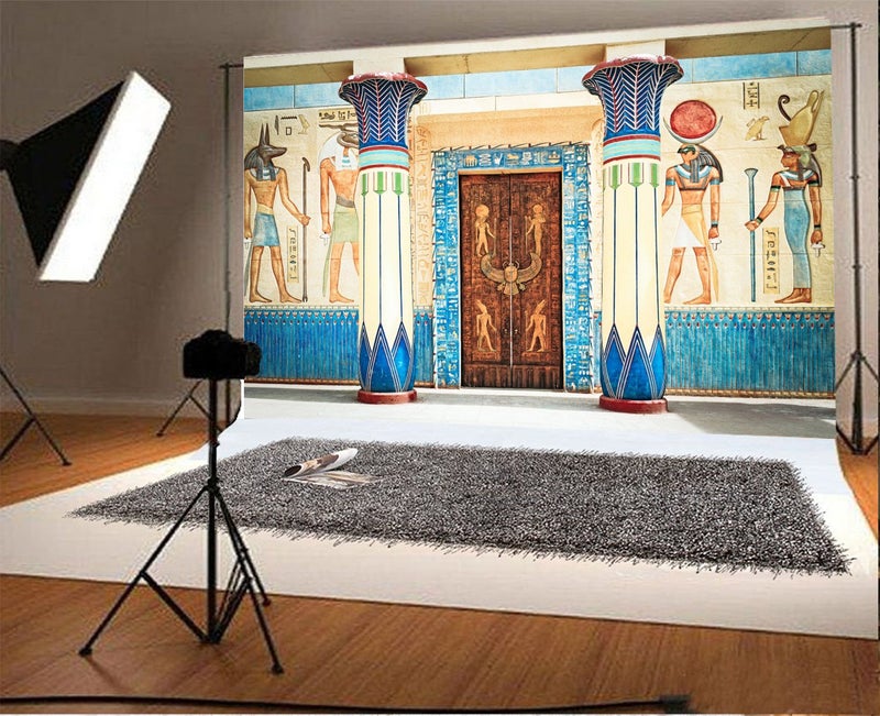Yeele 10x8ft Ancient Egyptian Fresco Photography Backdrop Vinyl Shrines Mural Religion Totems Stone Wall Painting Photo Background History Culture Heritage Relic for Photo Video Shoot Studio Props - Image 2